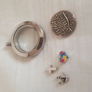 Origami Owl Fine Silver Buddah Charm Pendant